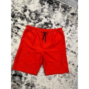 Lands End Kids Red Swim Trunks Size XL 18-20 Husky Boys Quick Dry Mesh Lined